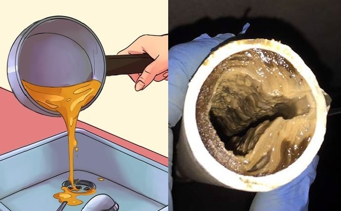 Ống Cống Xả thải tắc nghẽn vì thói quen LƯỜI của người sử dụng khi đổ trực tiếp dầu ăn còn thừa xuống bồn rửa bát - Ảnh: VTC
